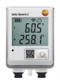 testo Saveris 2-T3 – bezprzewodowy rejestrator danych z wyświetlaczem i dwoma gniazdami dla zewnętrznych sond termoparowych